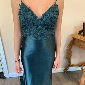 Turquoise dress/gown for prom/going out size 2